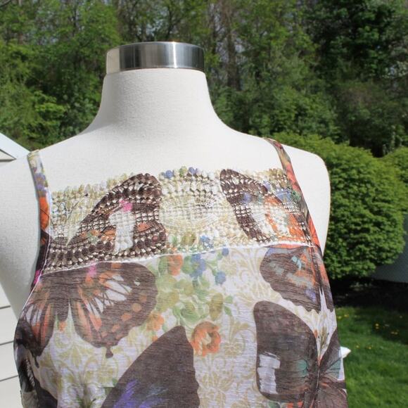 Pros Moda Women's Camisole Tank Indie Sleaze Y2K Butterflies Size S/M - Picture 8 of 15